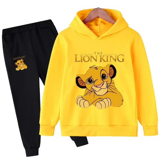 Children'S the Lion Tracksuit Set, Hoodies, Top and Pants, Sportswear, Clothing for Boys and Girls, Clothing for Kids, 2 Pieces