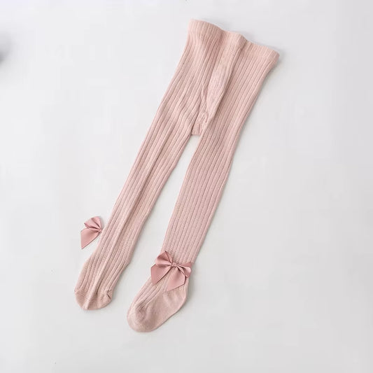 Girls Tights Princess Bowknet Baby Girl'S One-Piece Pantyhose Baby Spring and Autumn New Style Trousers Lace Stocking