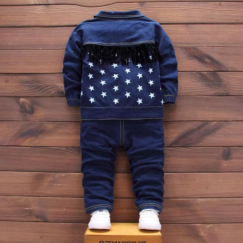 2024 Boys Clothing Sets New Kids Cotton Suit Autumn Long - Sleeved Three Piece Jacket+Jeans+T-Shirt Fashion Casual Children Sets