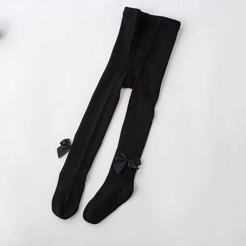 Girls Tights Princess Bowknet Baby Girl'S One-Piece Pantyhose Baby Spring and Autumn New Style Trousers Lace Stocking