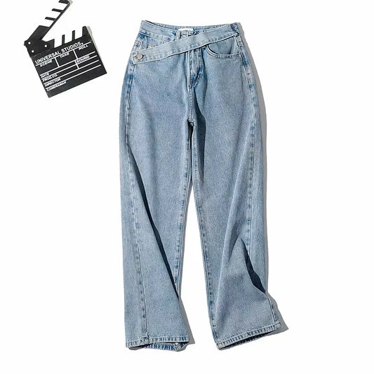 Casual Fashion Straight Denim High Waist Jeans Women Pants Fall Winter 2025 Harajuku Boyfriend Jeans Loose Bottom