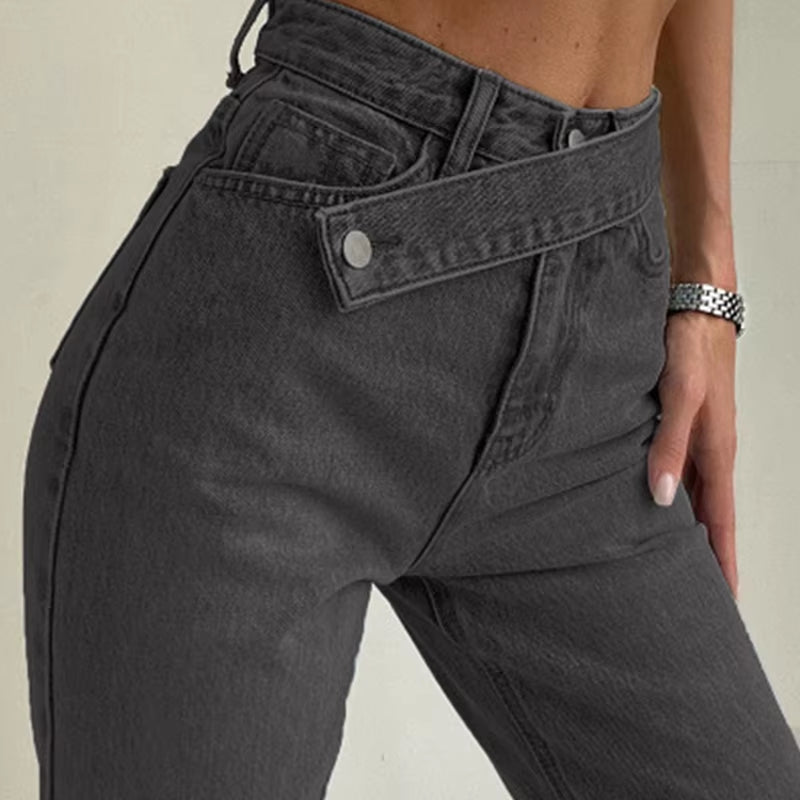 Casual Fashion Straight Denim High Waist Jeans Women Pants Fall Winter 2025 Harajuku Boyfriend Jeans Loose Bottom