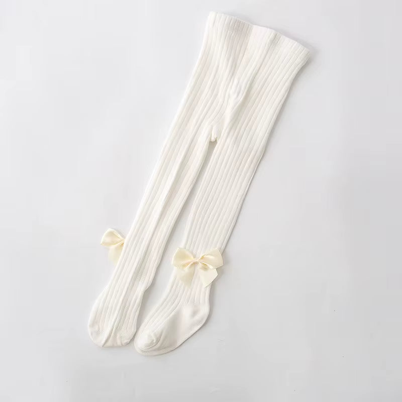 Girls Tights Princess Bowknet Baby Girl'S One-Piece Pantyhose Baby Spring and Autumn New Style Trousers Lace Stocking